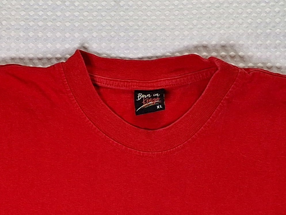 Big Five Kenya Africa Embroidered Souvenir Red T-shirt Size XL Born In Kenya gallery