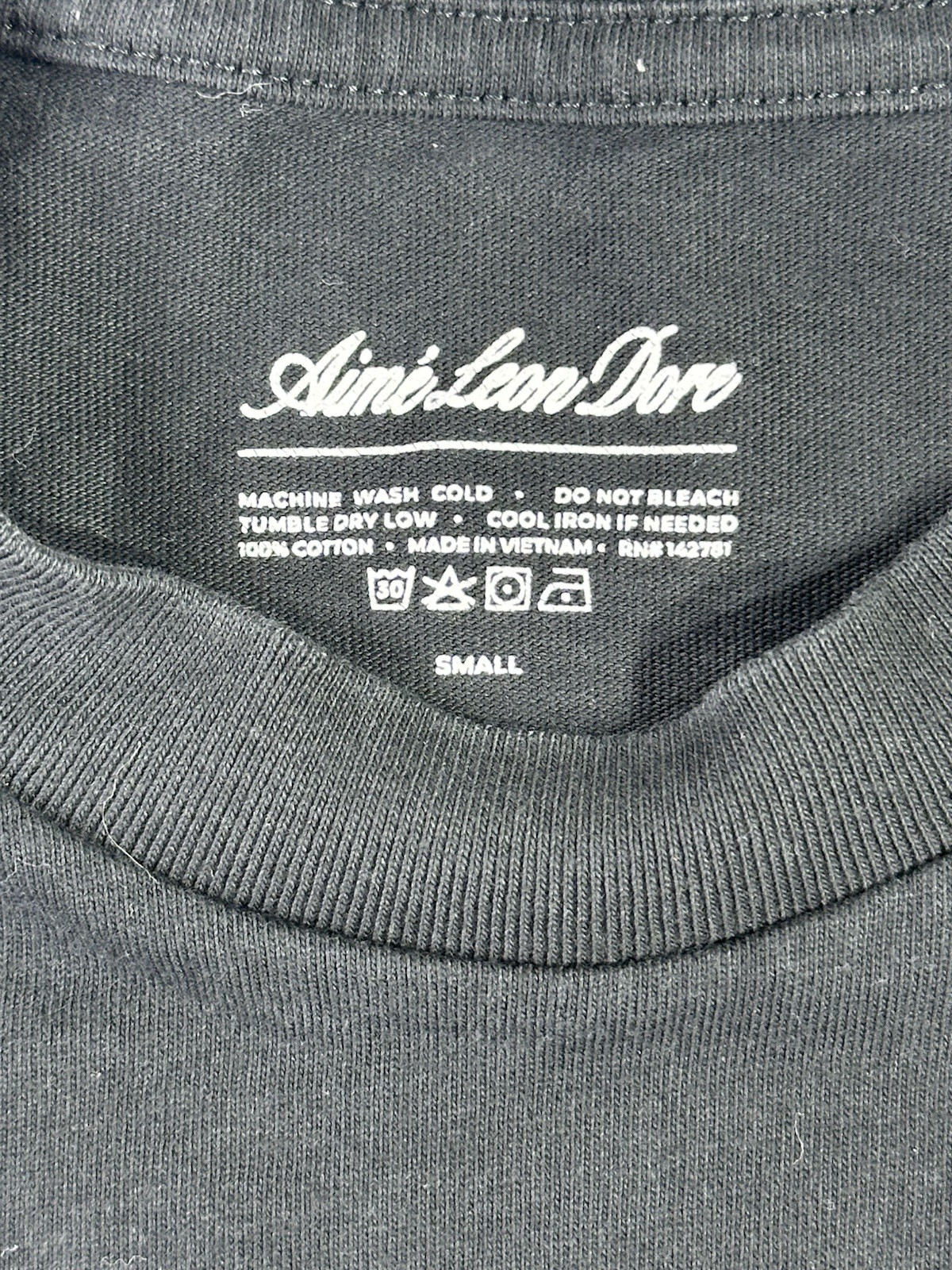 Aime Leon Dore T-Shirt Men’s Small Black Classic Logo Tee 100% Cotton ALD gallery
