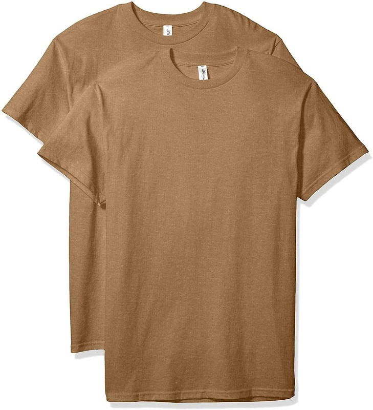 Marky G Apparel Men’s 100% Cotton Short-Sleeve T-Shirt 2-Pack, Safari Green, XL