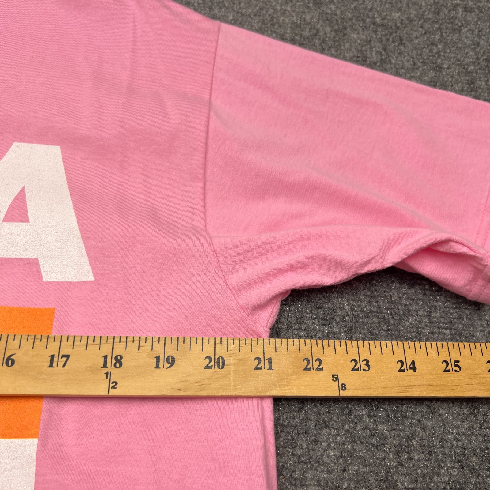 Port & Company Big India Flag Spell Out T Shirt Adult Large Pink Tee gallery