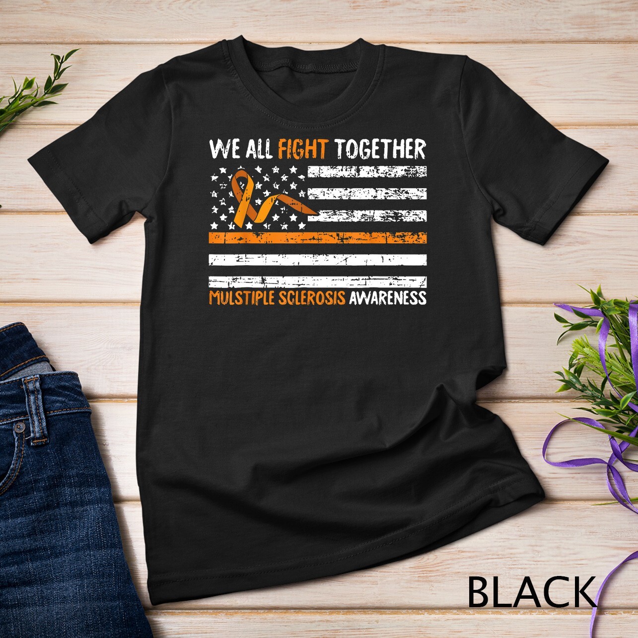 We All Fight Together Multiple Sclerosis Awareness MS Gifts Unisex T-shirt