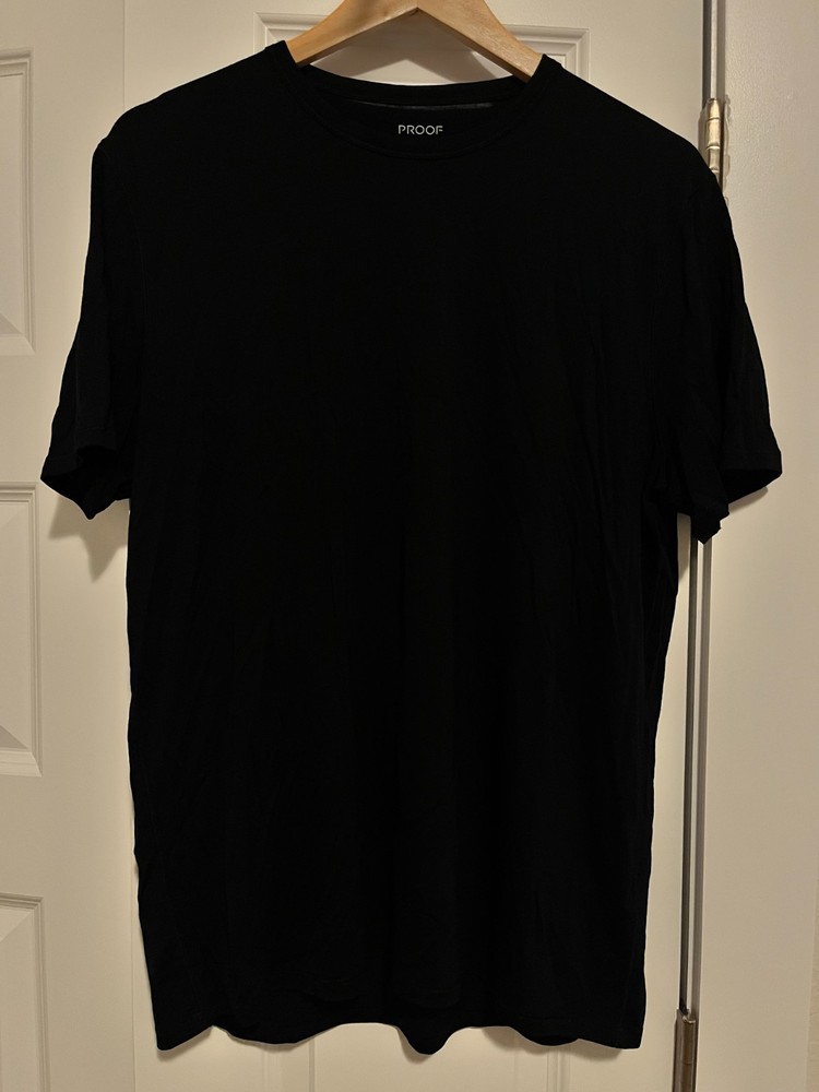 Mens Proof 72-Hour Merino Wool Tee Black Sz XL