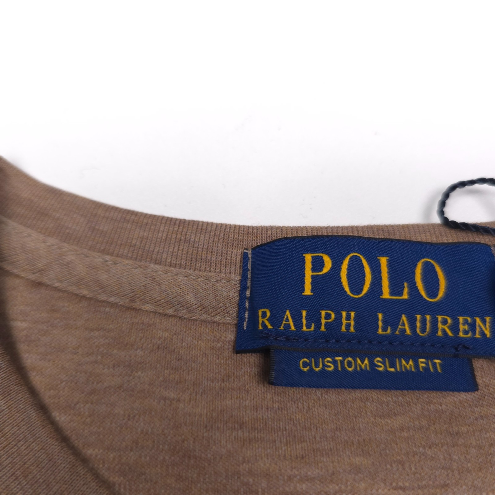 Polo Ralph Lauren Soft Cotton T-Shirt Men Medium Custom Slim Beige Cloud Heather gallery