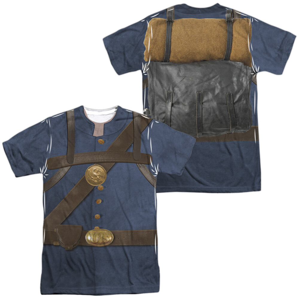 Union Soldier Unisex Adult Halloween Costume T Shirt (Front/Back), S-3XL gallery