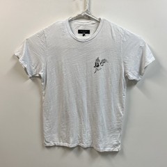 Rag & Bone Men’s XL White Graphic T Shirt Cotton Soft Short Sleeve Casual