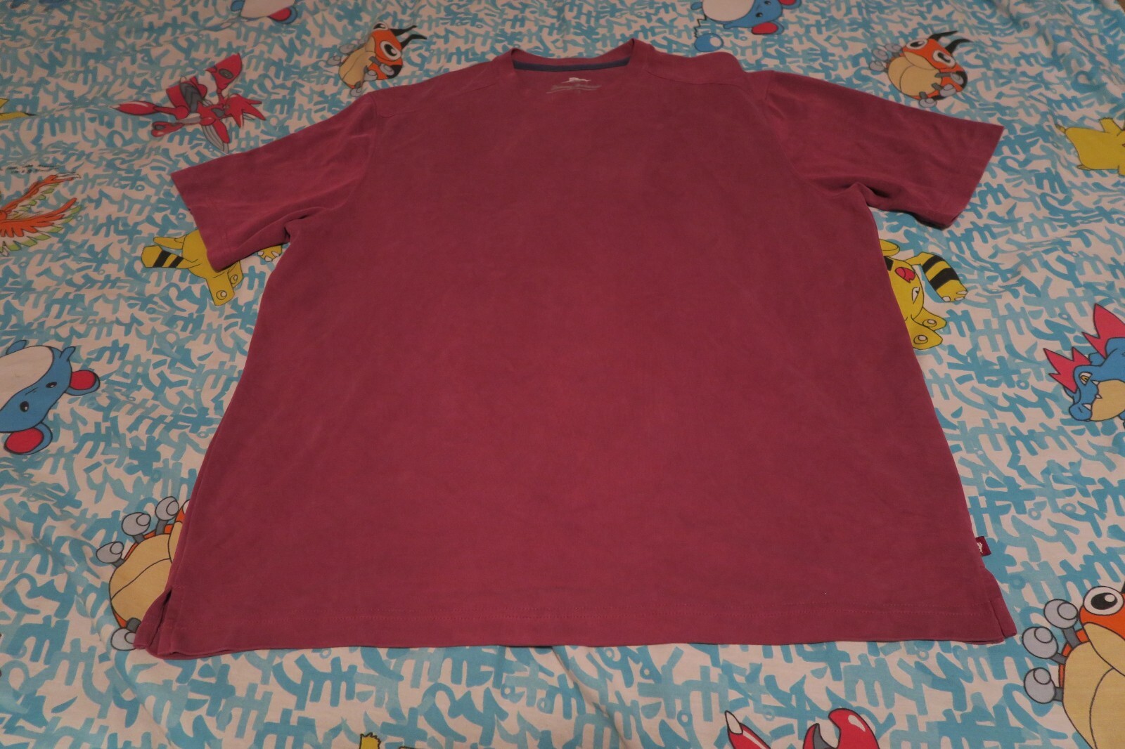 Tommy Bahama Men’s Advised T-Shirt Tencel Lyocell / Polyester Washed Red LARGE