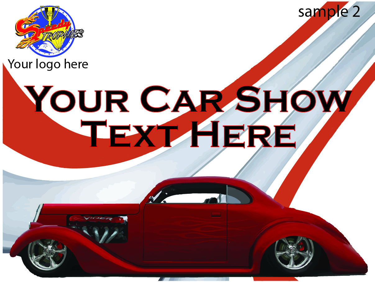 50 4″x3″ CUSTOM CAR SHOW DASH PLAQUES!