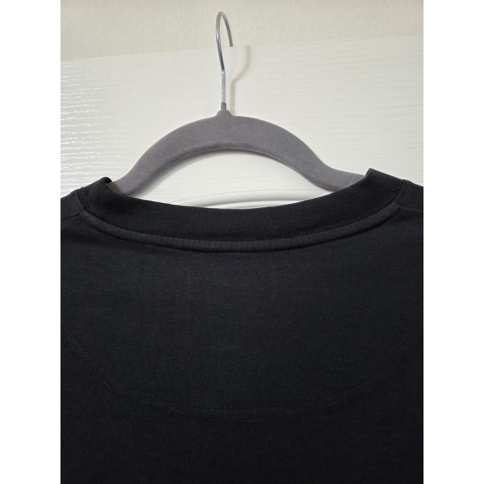 Paul Fredrick Black Short Sleeve Silk Cotton Blend Quality T-Shirt, Men's Medium gallery