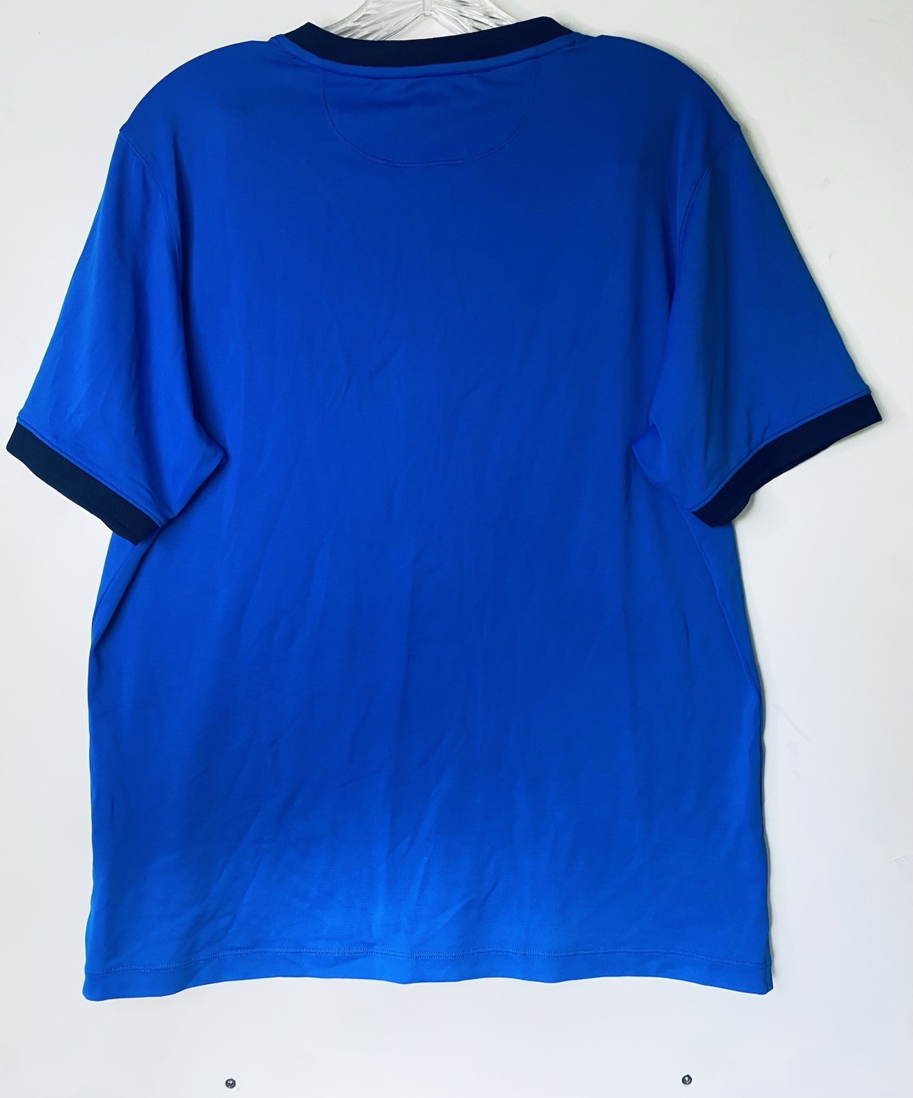 Rhone Delta Pique Cotton Henley Shirt Men’s Medium Cobalt Blue Short St 100314 gallery