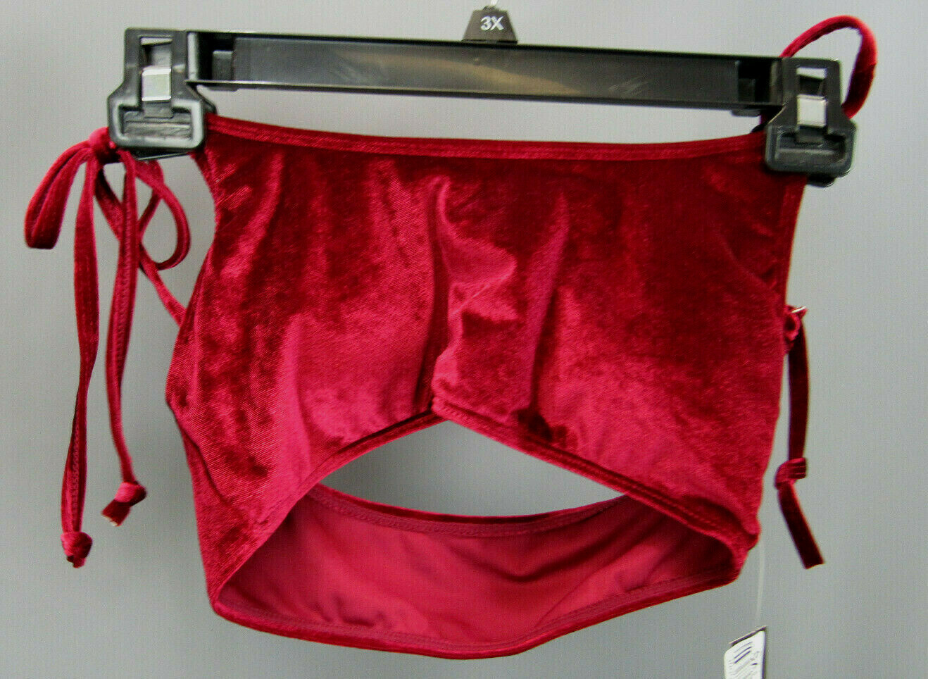 California Waves Velvet Bikini Top Size S # U8B 280 N