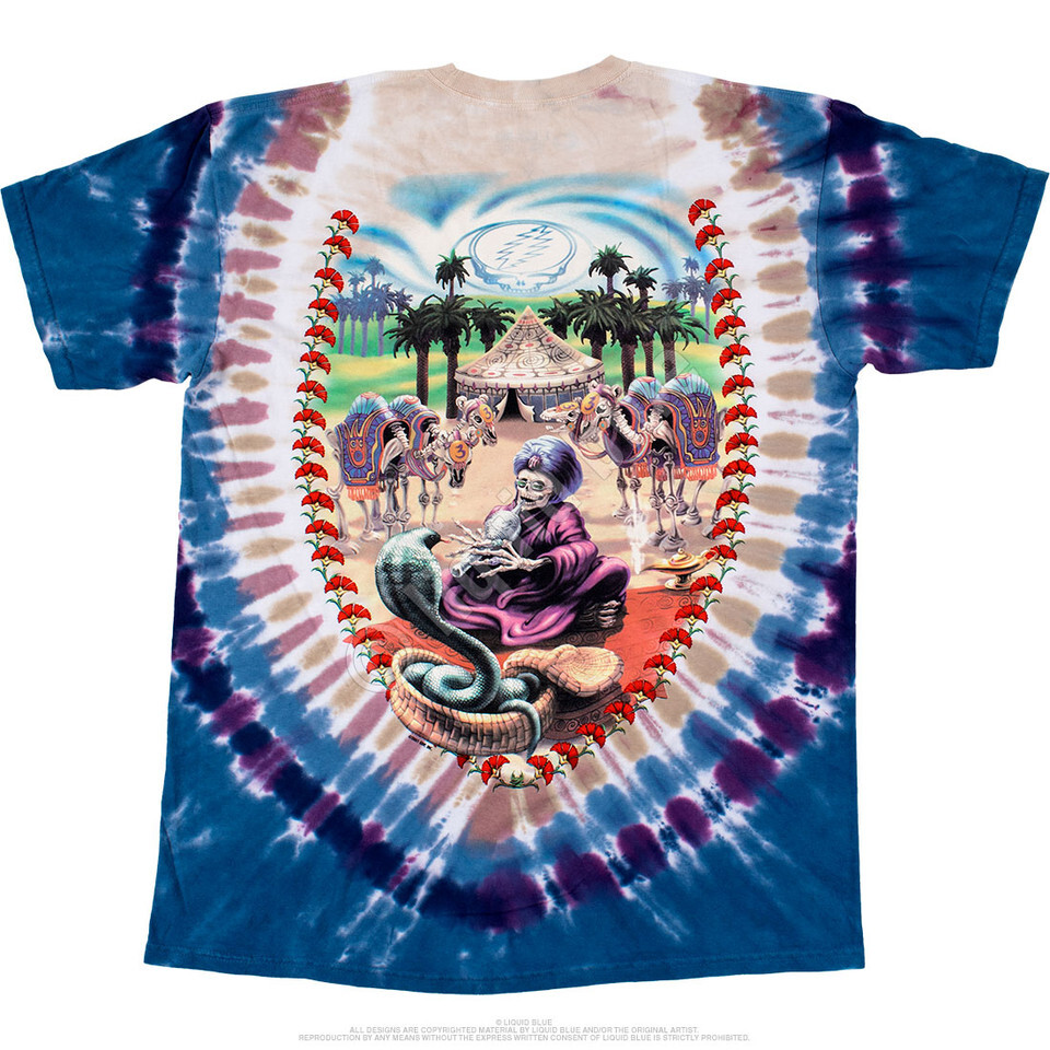 GRATEFUL DEAD-CARPET RIDE-Skeleton TIE DYE T-SHIRT S-M-L-XL-XXL, 6X Garcia,Lesh gallery