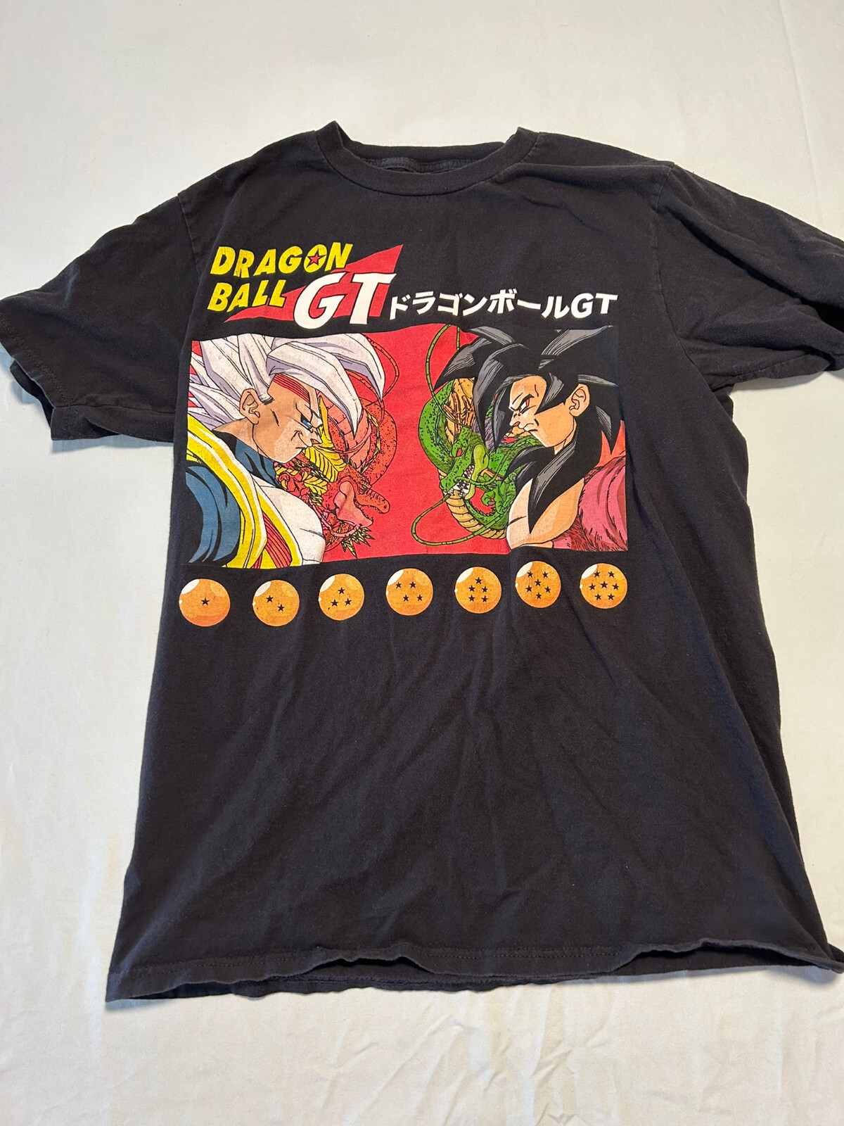 Dragon Ball GT Shirt Mens Black Short Sleeve Super Full Power Saiyan 4 Goku S