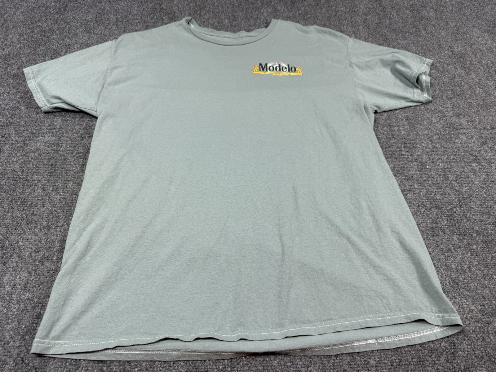 Modelo Especial Beer T-Shirt Men’s XL Green Back Logo 100% Cotton Cerveza Promo gallery