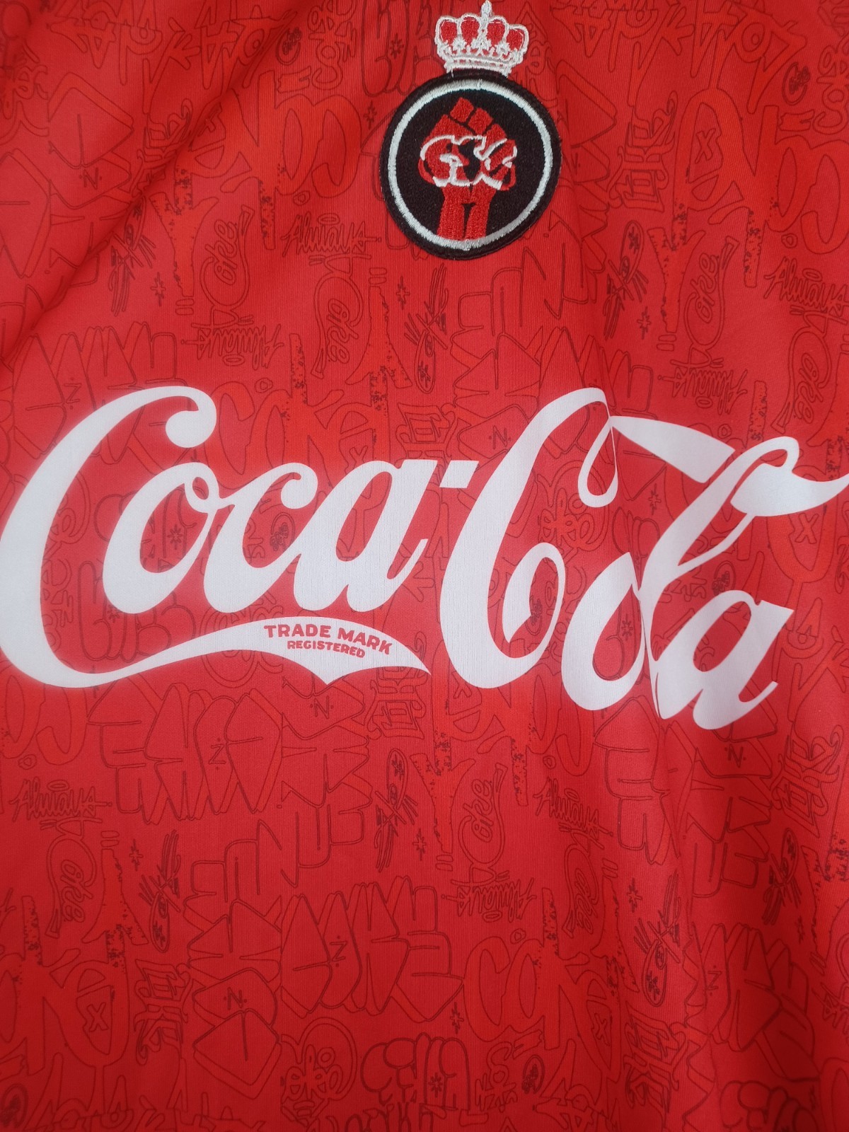 Rare Crenshaw Skate Club X Coca Cola Graffiti Soccer Jersey Adult Size Medium gallery
