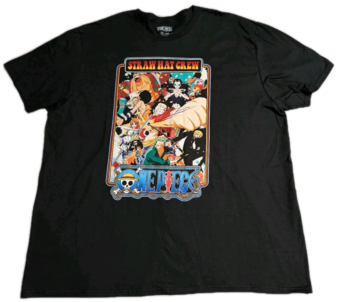 One Piece Straw Hat Crew Graphic T Shirt Black Anime Manga Mens 3XL gallery
