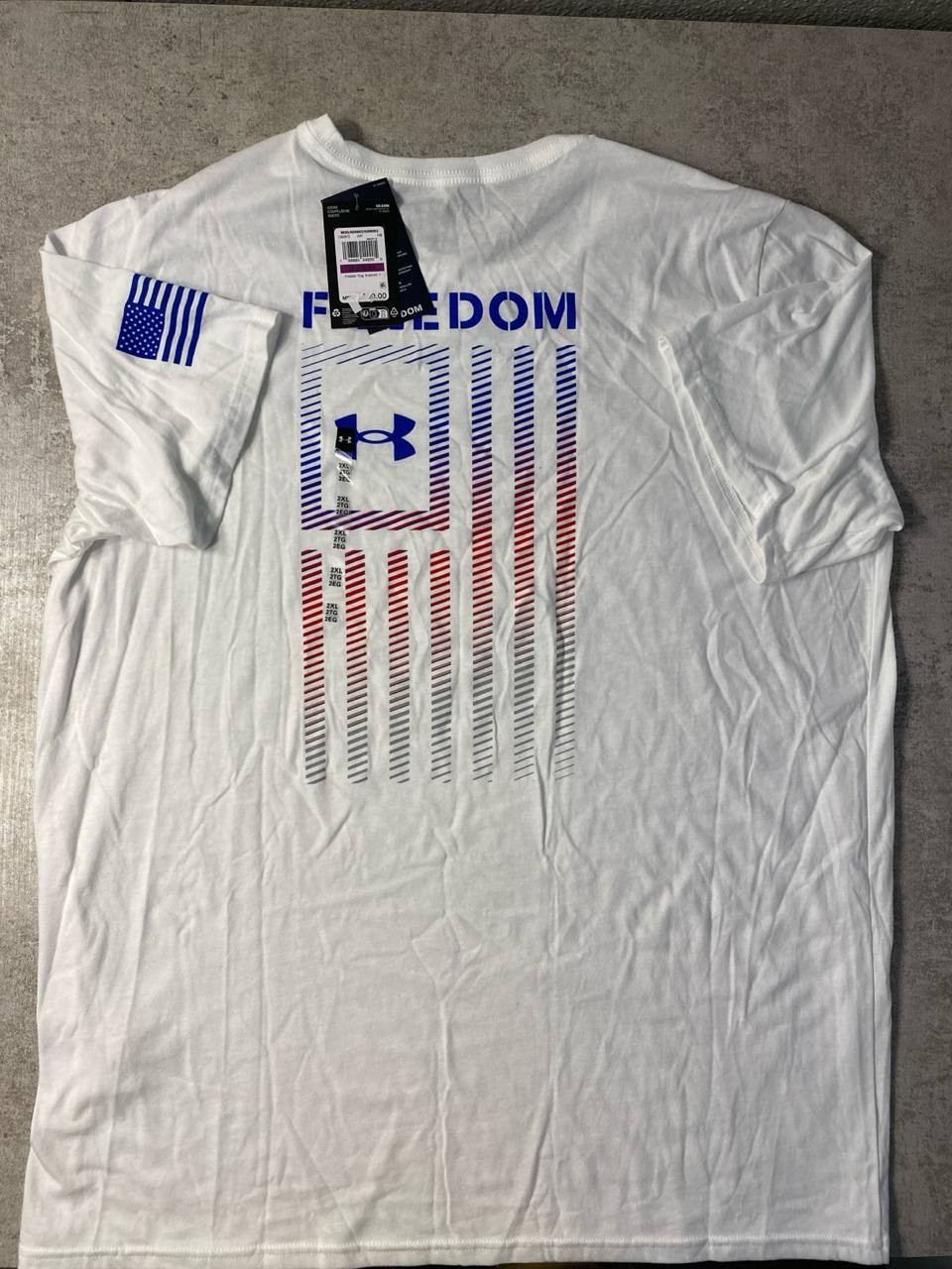 Under Armour Men’s 2XL White Freedom Graphic T-Shirt NWT Short Sleeve gallery