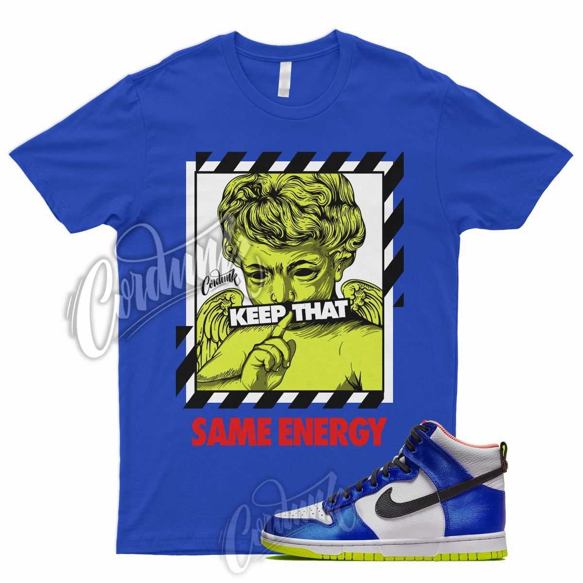 ENERGY T Shirt for N Dunk High Blue Satin Racer Atomic Green Royal Griffey 1