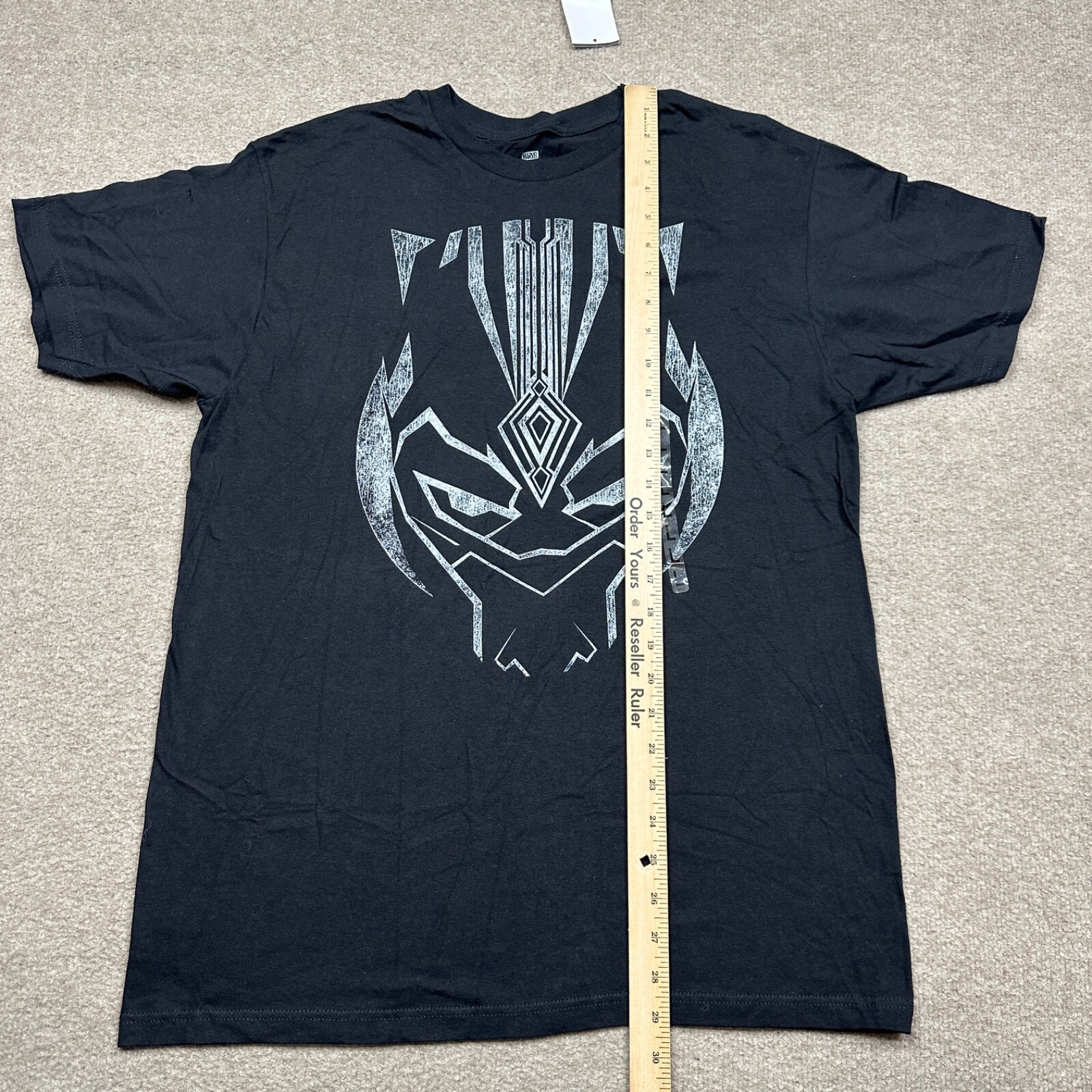 Black Panther T Shirt Mens Size L Black Short Sleeve Marvel Mad Engine Adults gallery