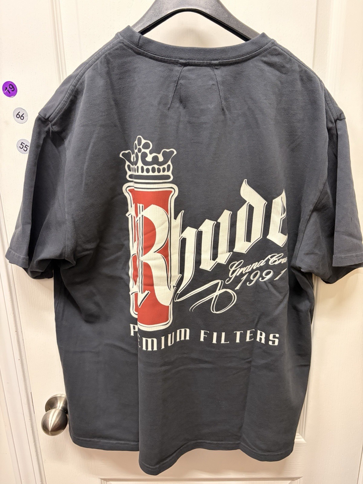 Rhude Fumar 91 Graphic Logo Print Men's Black/Red/White Cotton T-Shirt XL gallery