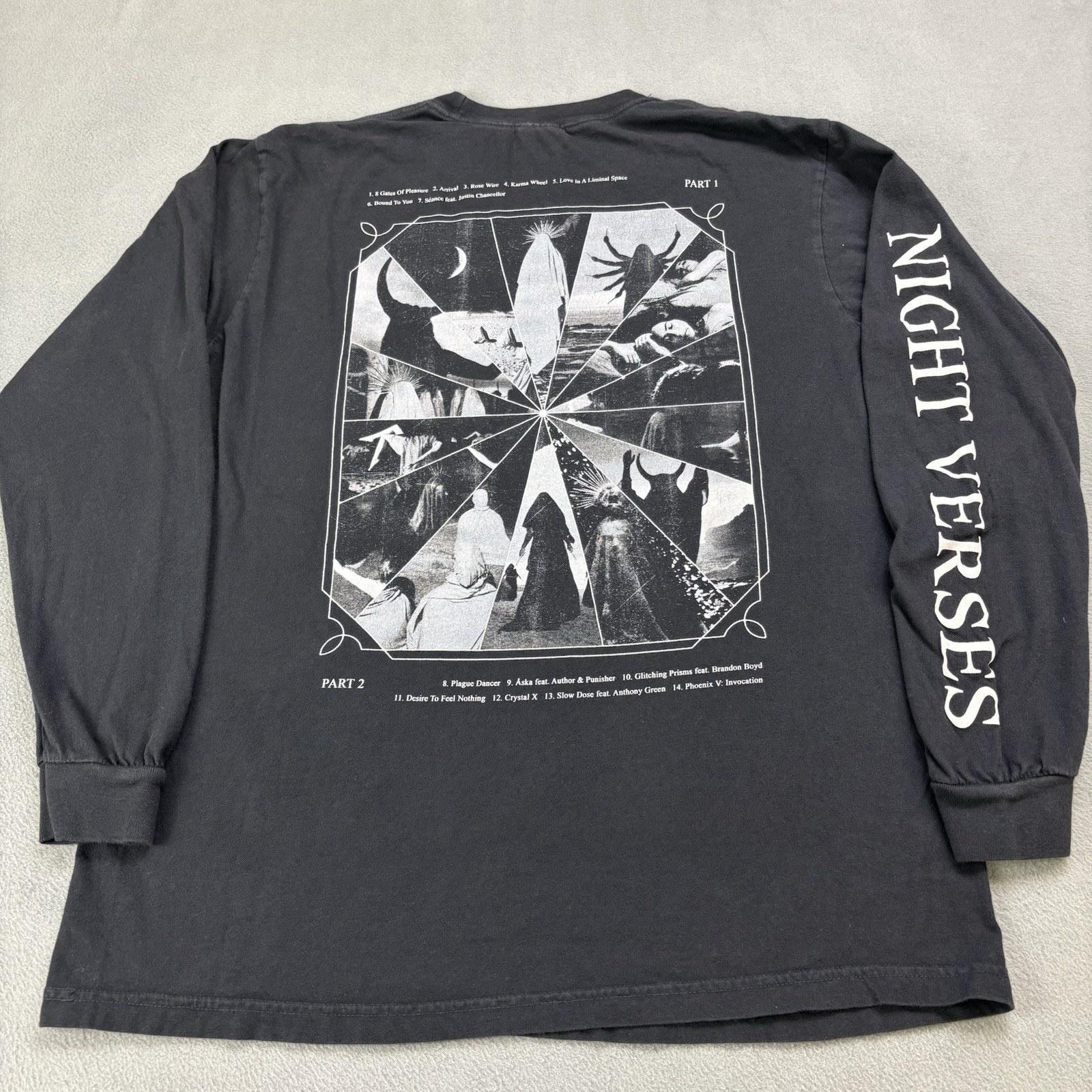 Night Verses Every Sound Has A Color Band Long Sleeve T Shirt Size Large Black