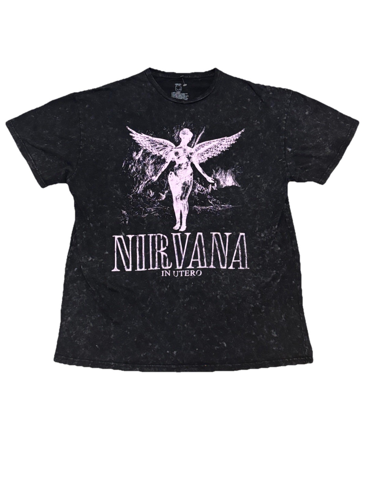 Nirvana in Utero Men’s Size XL T-shirt Short Sleeve Tie Dye Gray NWOT