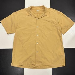 Phigvel Open Collar Box Wide Work Shirt Size M – Solid Color