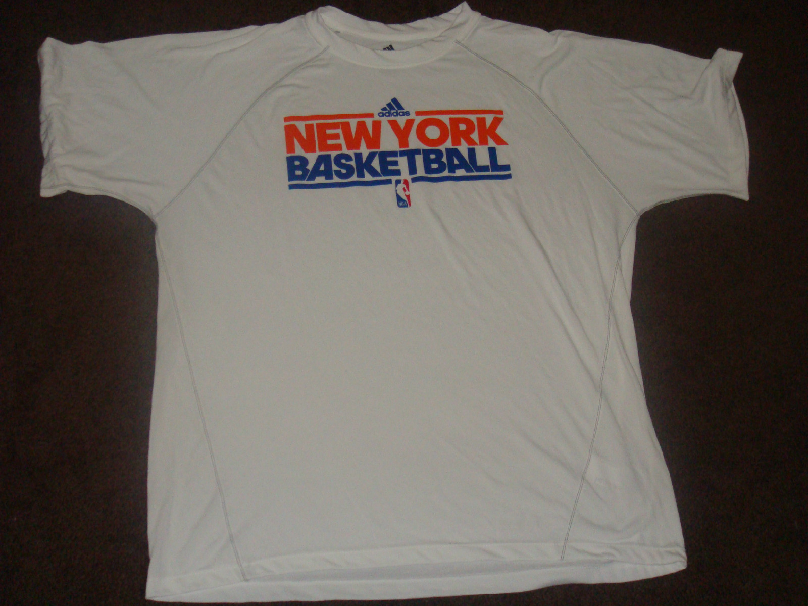 NBA Knicks Adidas White Climalite Short Sleeve T Shirt M Solid gallery