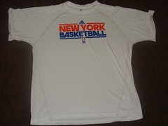 NBA Knicks Adidas White Climalite Short Sleeve T Shirt M Solid