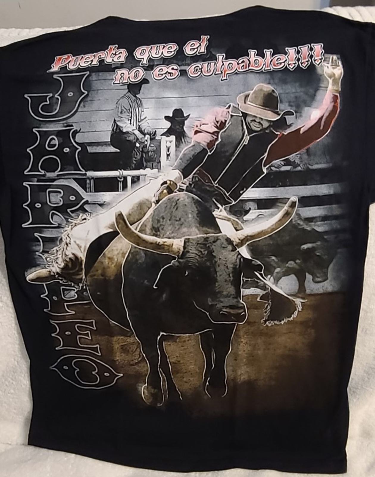 JARIPEO COWBOY RIDING BULL RODEO MEXICO MEXICAN T-SHIRT gallery