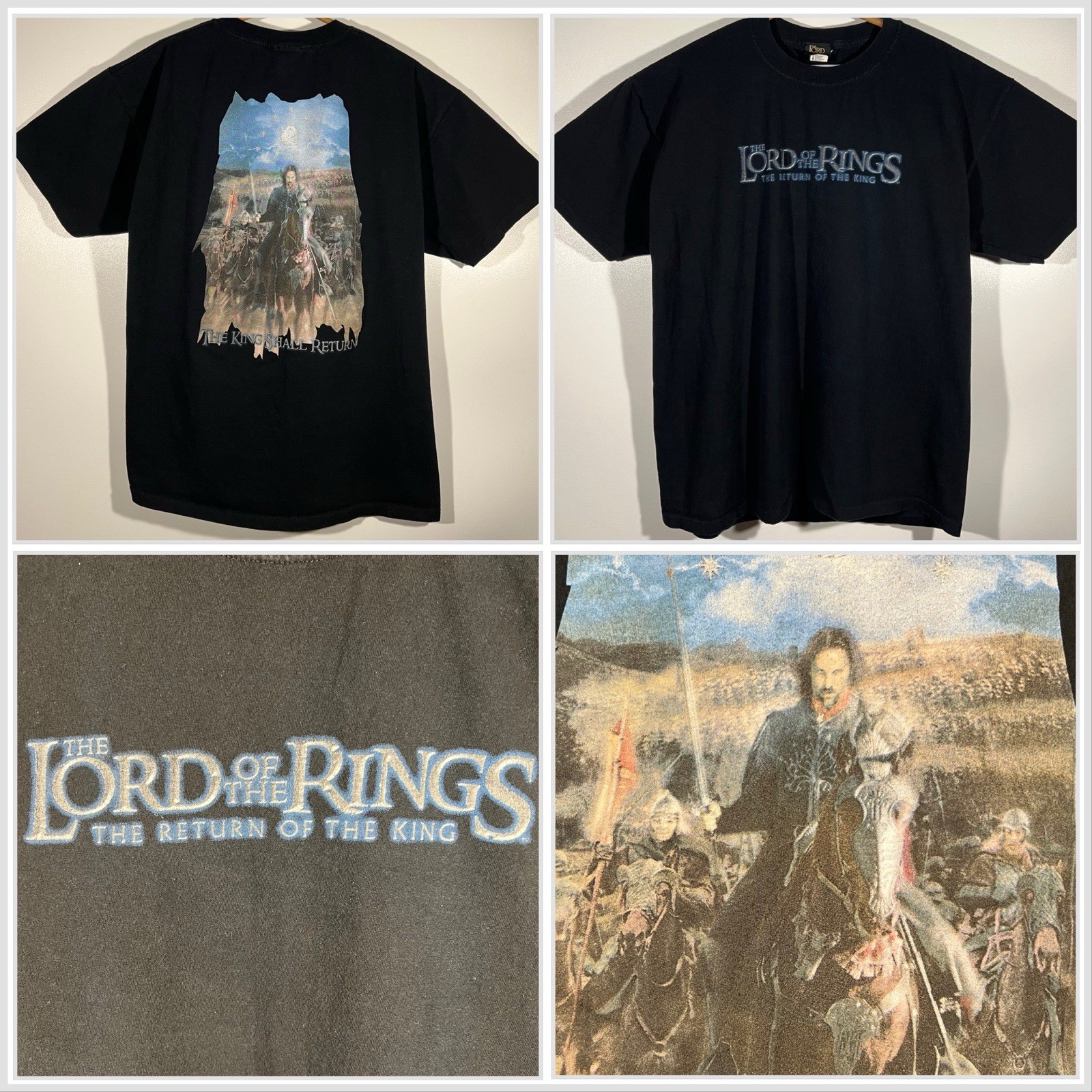 Vintage 2003 The Lord of The Rings The Return Of The King Movie Promo Tee Sz XL