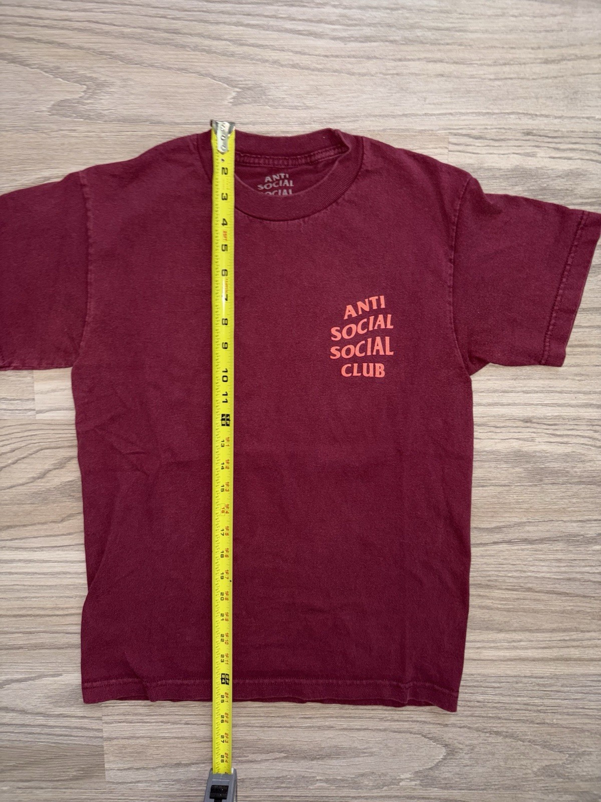 Anti Social Social Club Maroon Logo T-Shirt Mens Size (S) Streetwear Skate USA gallery