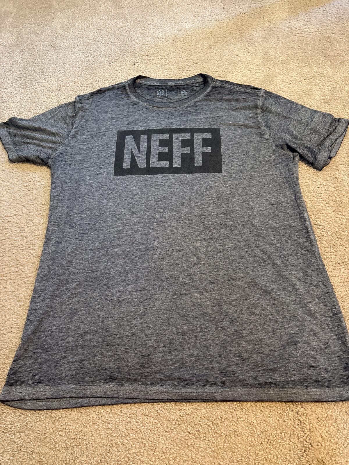 NEFF Men’s Simple Graphic Logo Short Sleeve T-Shirt Gray X-Large NWOT