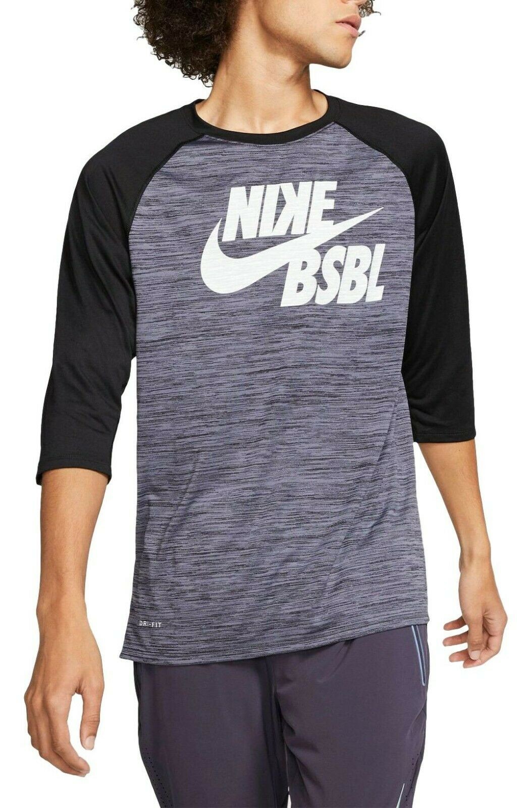 Nike Men's Baseball Velocity Legend 3/4 Sleeve Baseball Shirt Size Medium BQ9767 gallery