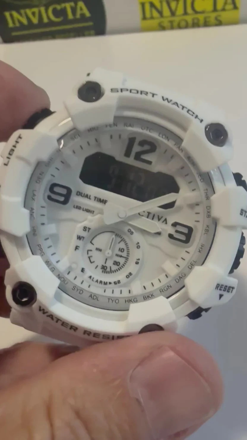 Activa ACW1637-005 Vextron X Digital 52mm White Dial Multi-Function Sport Watch