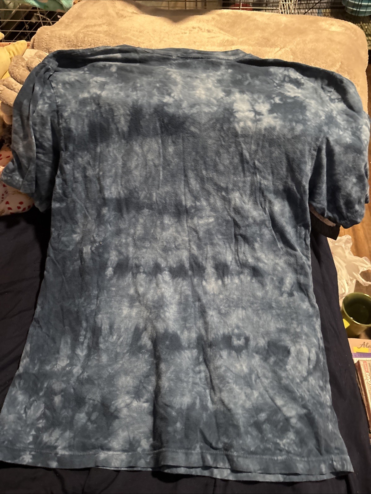 Santa Cruz Tie Dye Mushroom Skull Skateboard Shirt Size Large gallery