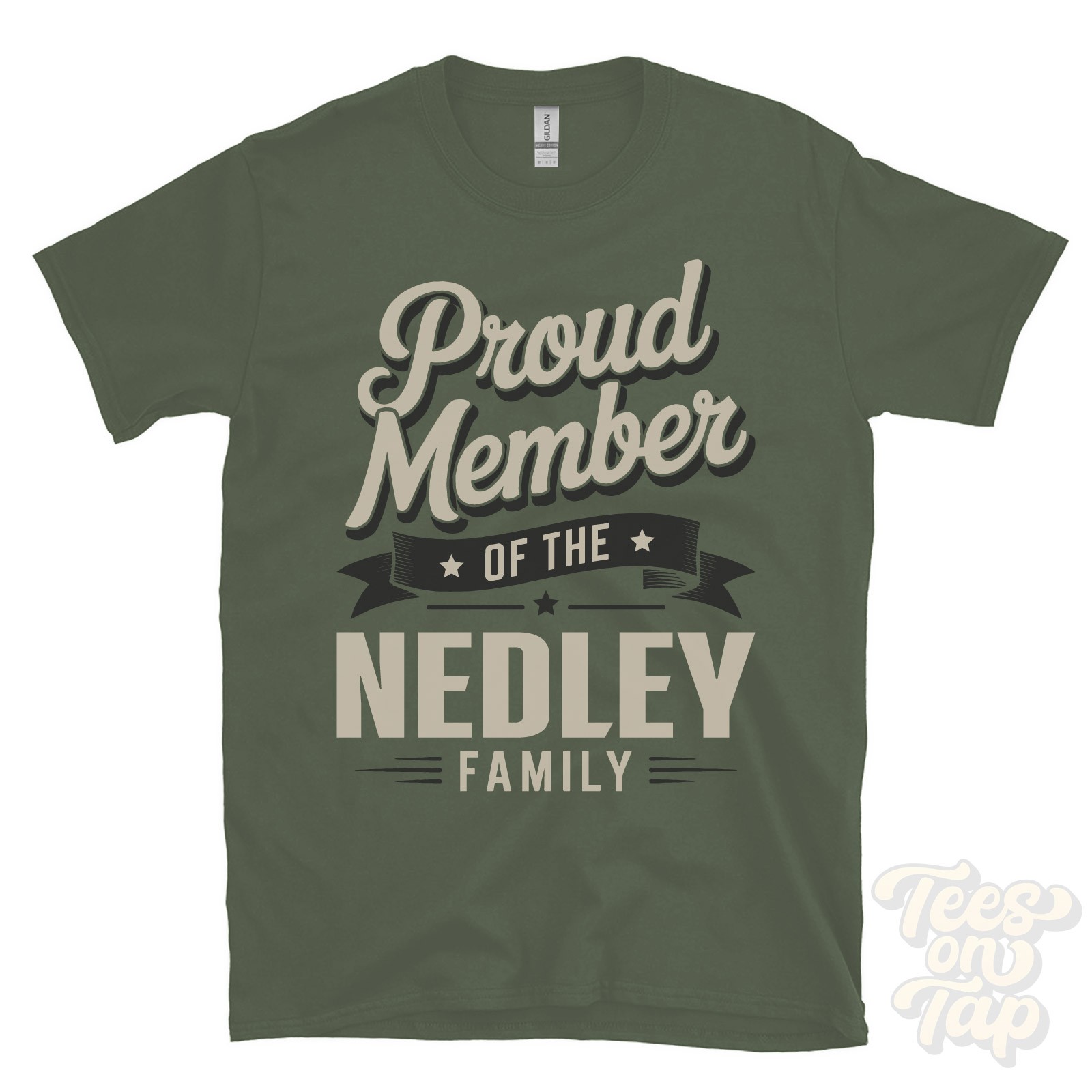 PROUD MEMBER OF THE NEDLEY FAMILY T-SHIRT surname last name heritage ancestry