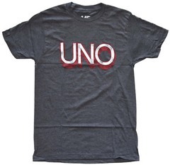 Mighty Fine Uno Card Game Logo Men’s Charcoal Heather T-Shirt New