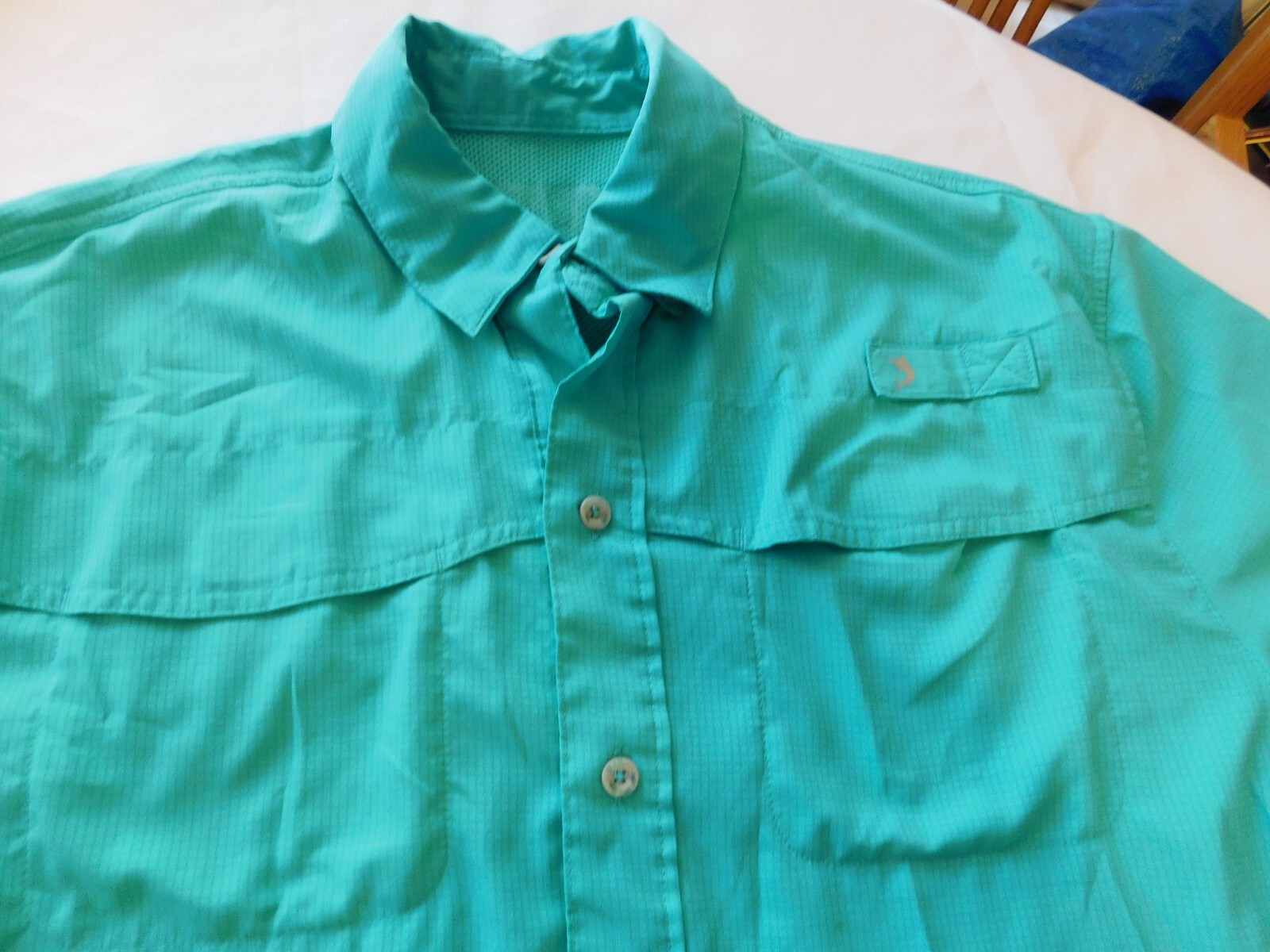 Reel Legends Performance Men's Short Sleeve Button Up Shirt Size See Measurement gallery
