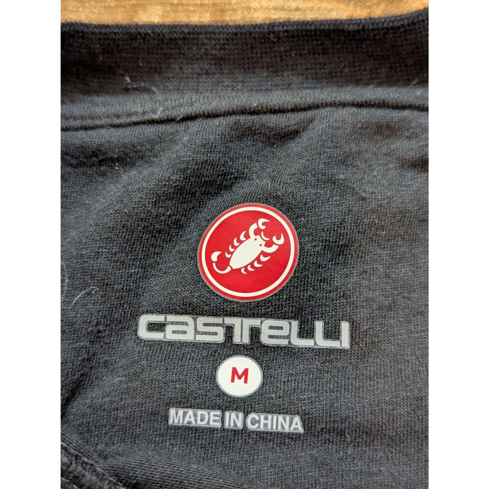 Castelli Cycling Scorpion Logo T-Shirt Black Men’s M Slim 26x18 gallery