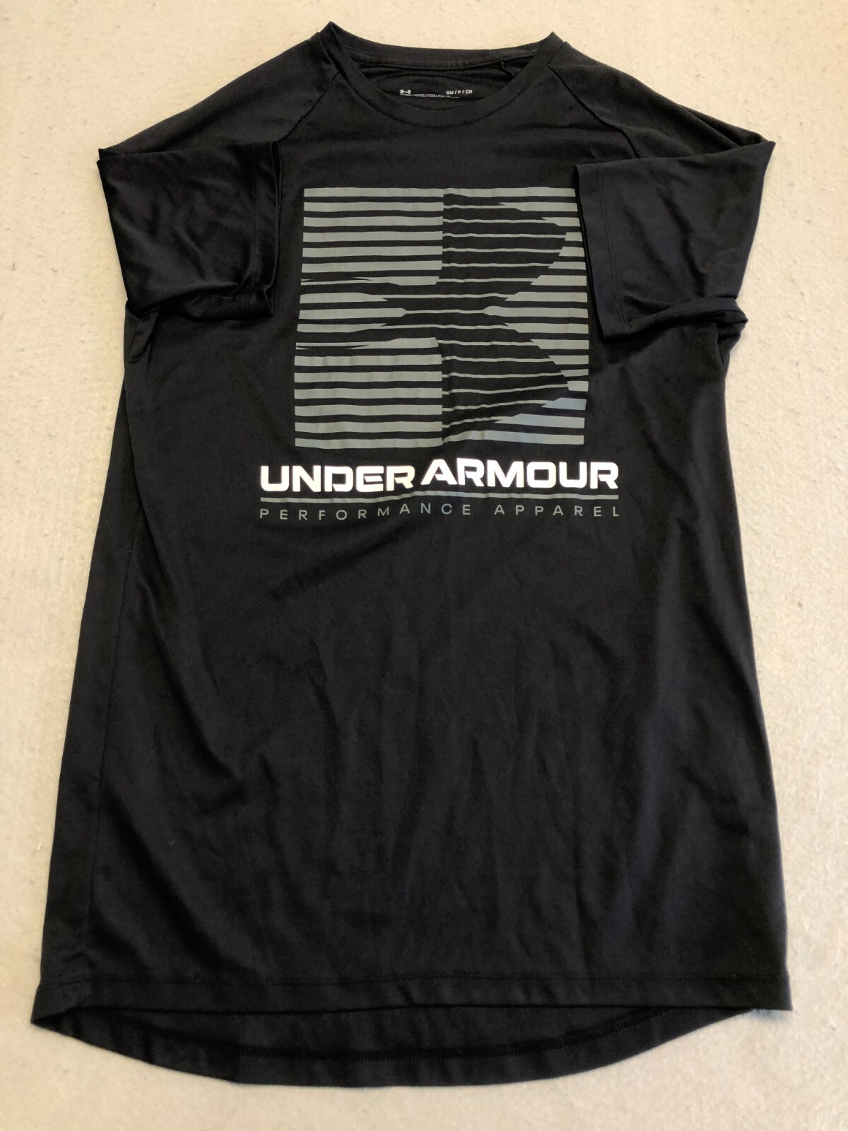Under Armour T-Shirt Men's Small Loose Fit Black Logo Activewear Casual Tee gallery