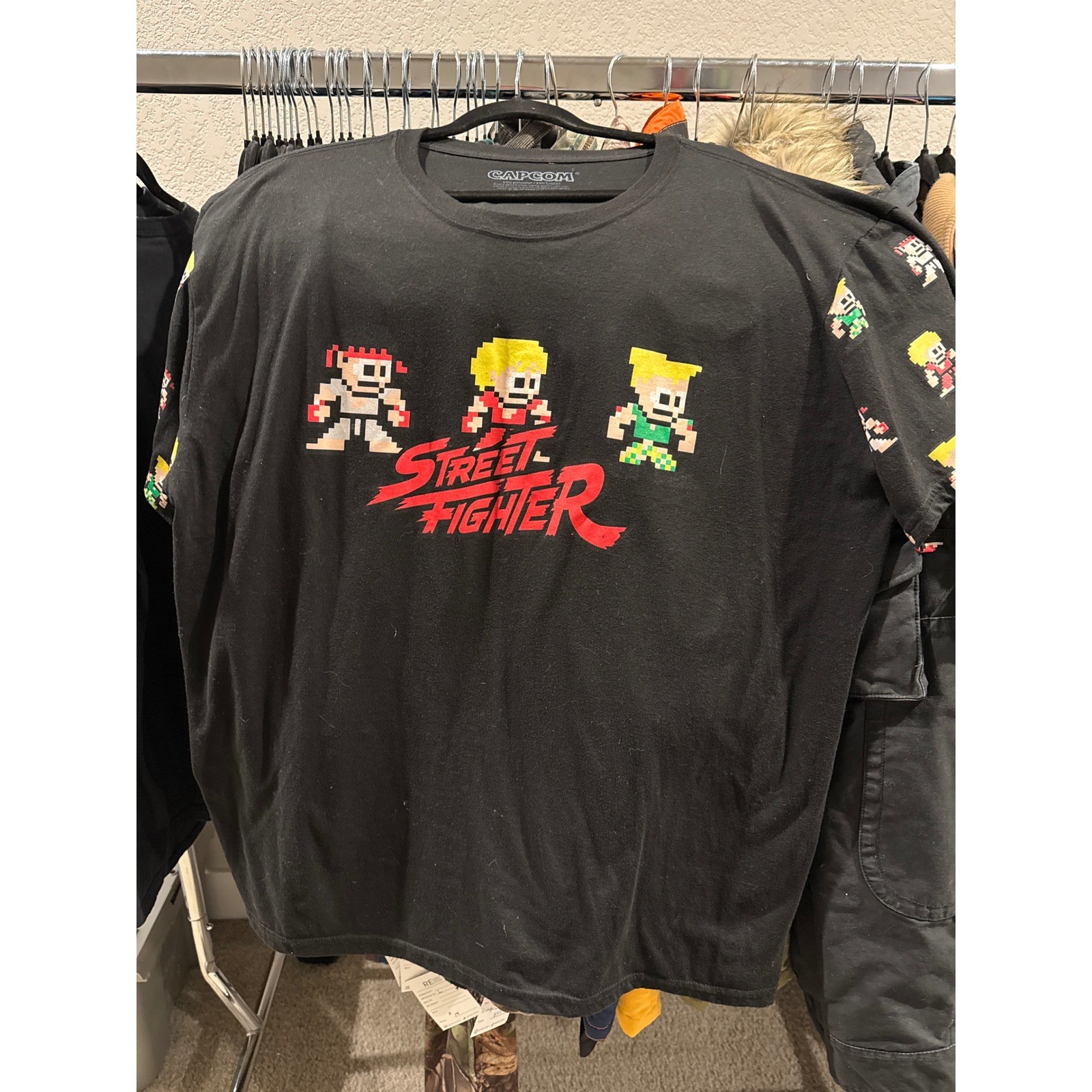 Capcom Street Fighter Mens 3XL Black T-Shirt 8-Bit Pixel Graphic Anime Ken Ryu gallery