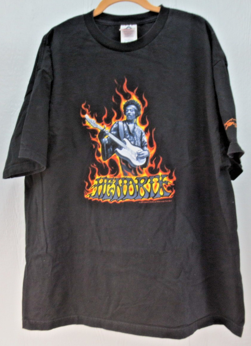 Jimi Hendrix “Flames Graphic” T-Shirt Size-2XL, Alstyle Apparel Tag (C81)