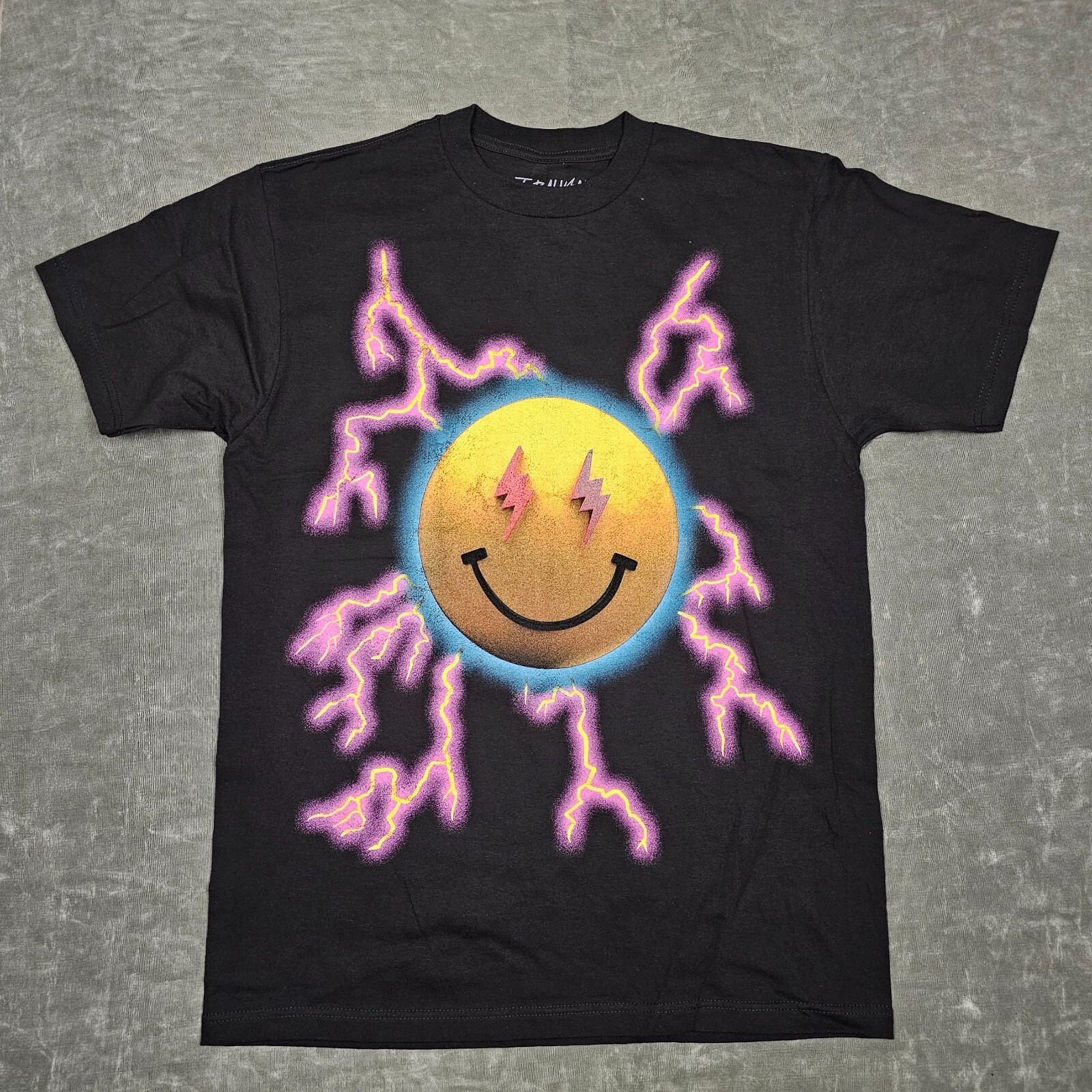 J. Balvin T-Shirt Adult Large Black Jose Tour 2022 Lightning Face Tee Crewneck gallery