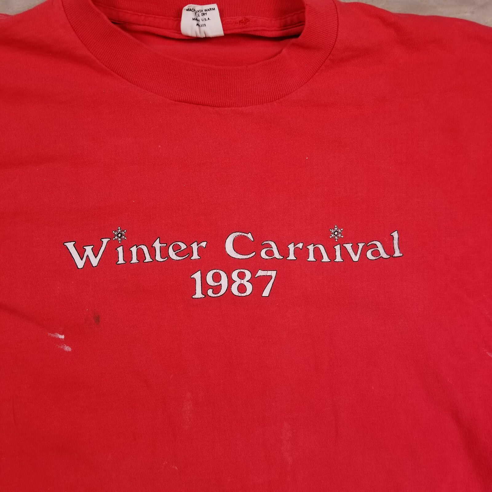 VTG 1987 Winter Carnival Shirt Sz Lg Greek Formal Party Pi Kappa Alpha PAINTED gallery