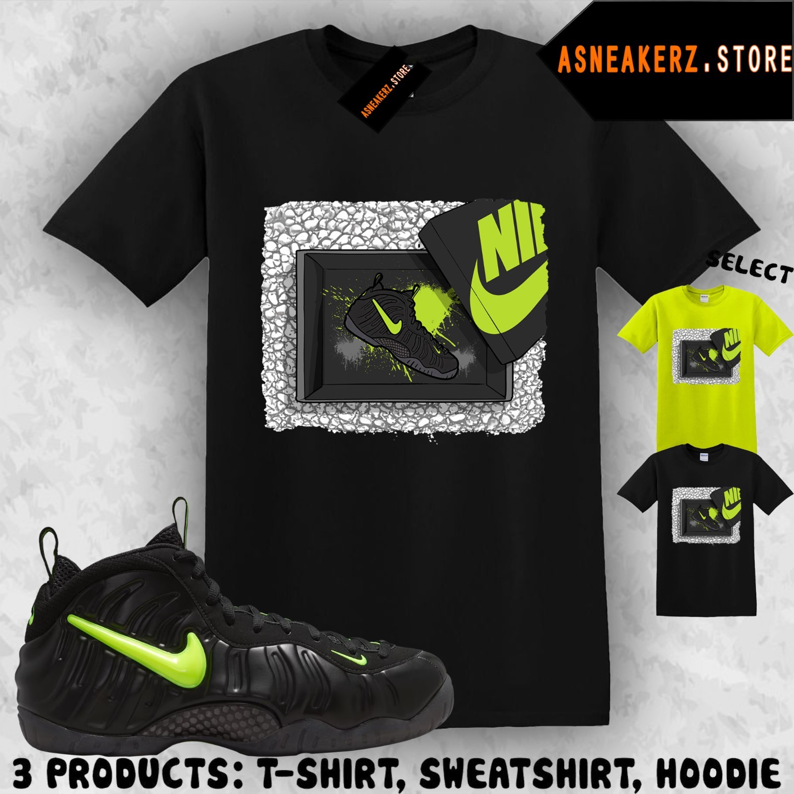 Tee Shirt Matching Foamposite Pro Voltage 2026 To Match Sneaker Shoebox T-Shirt gallery