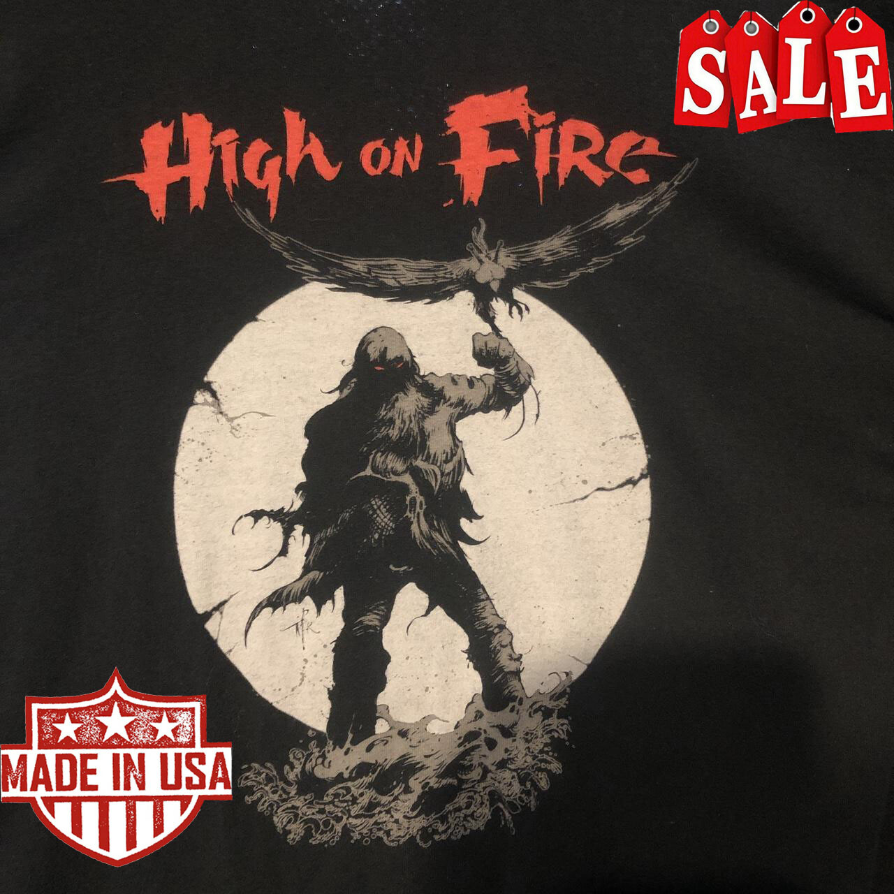 High On Fire Gift For Fan Black All size Unisex T-Shirt