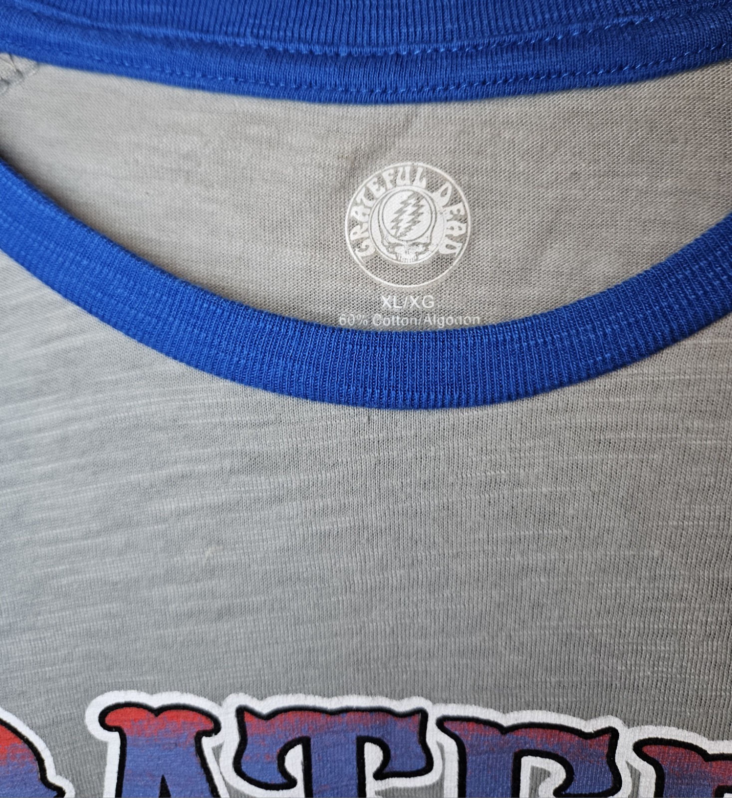Grateful Dead Baseball Player T-Shirt Liquid Blue, Graphic Print, Size XL gallery