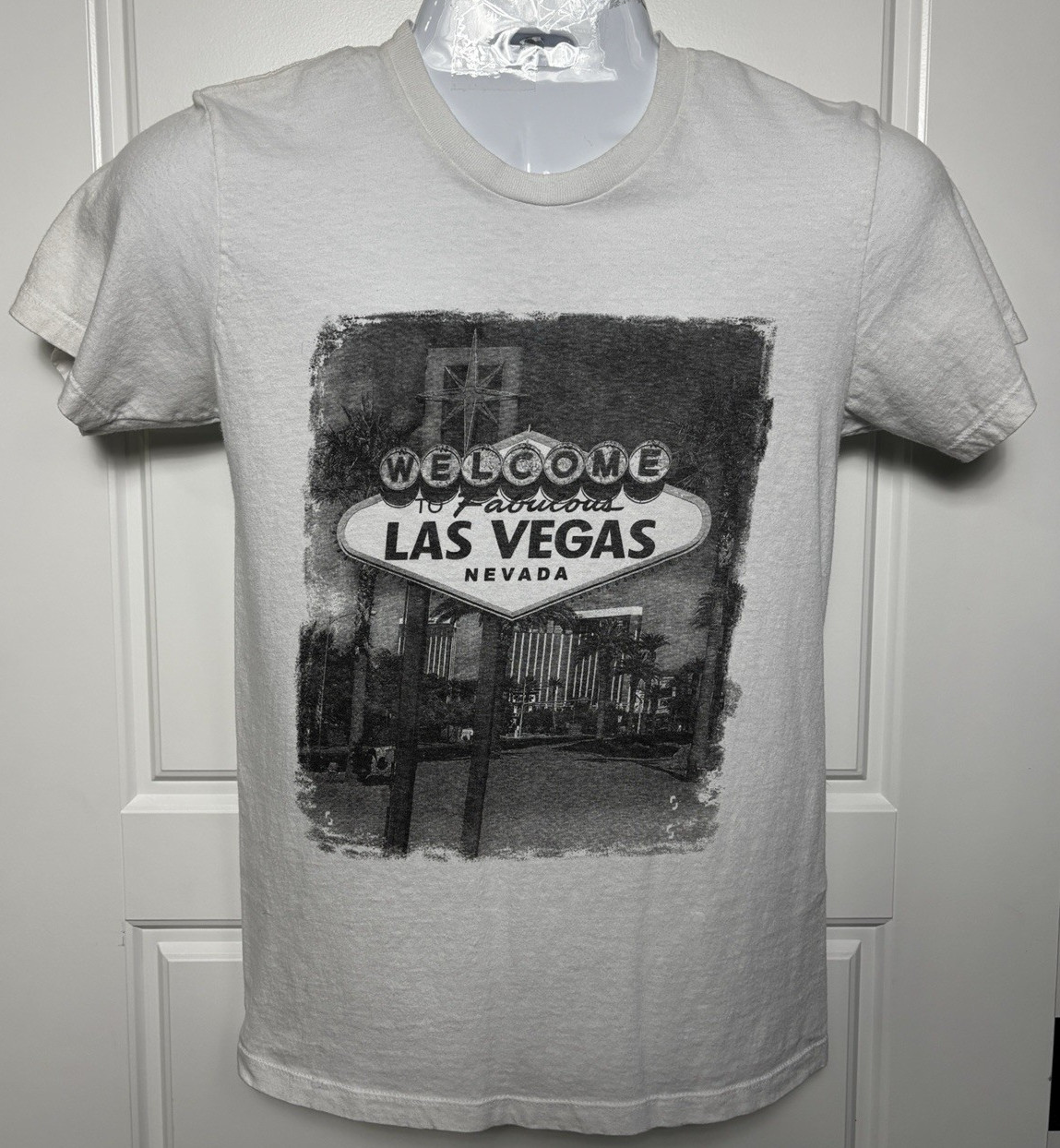 Las Vegas Nevada Black and White Sign T Shirt- Adult Small gallery