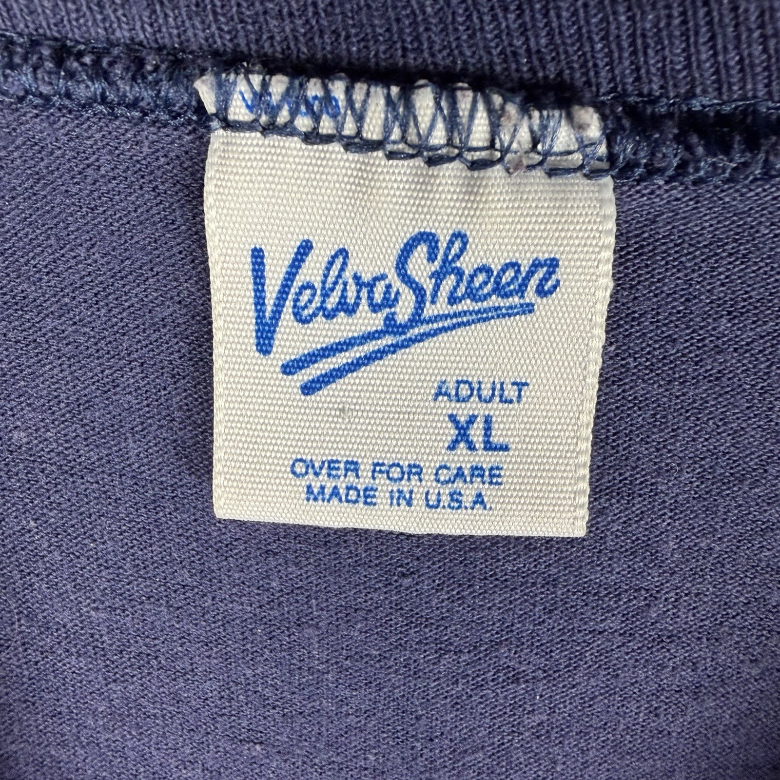 Vintage Single Stitch Velva Sheen T Shirt US Navy Dad USA Made Mens XL Blue gallery