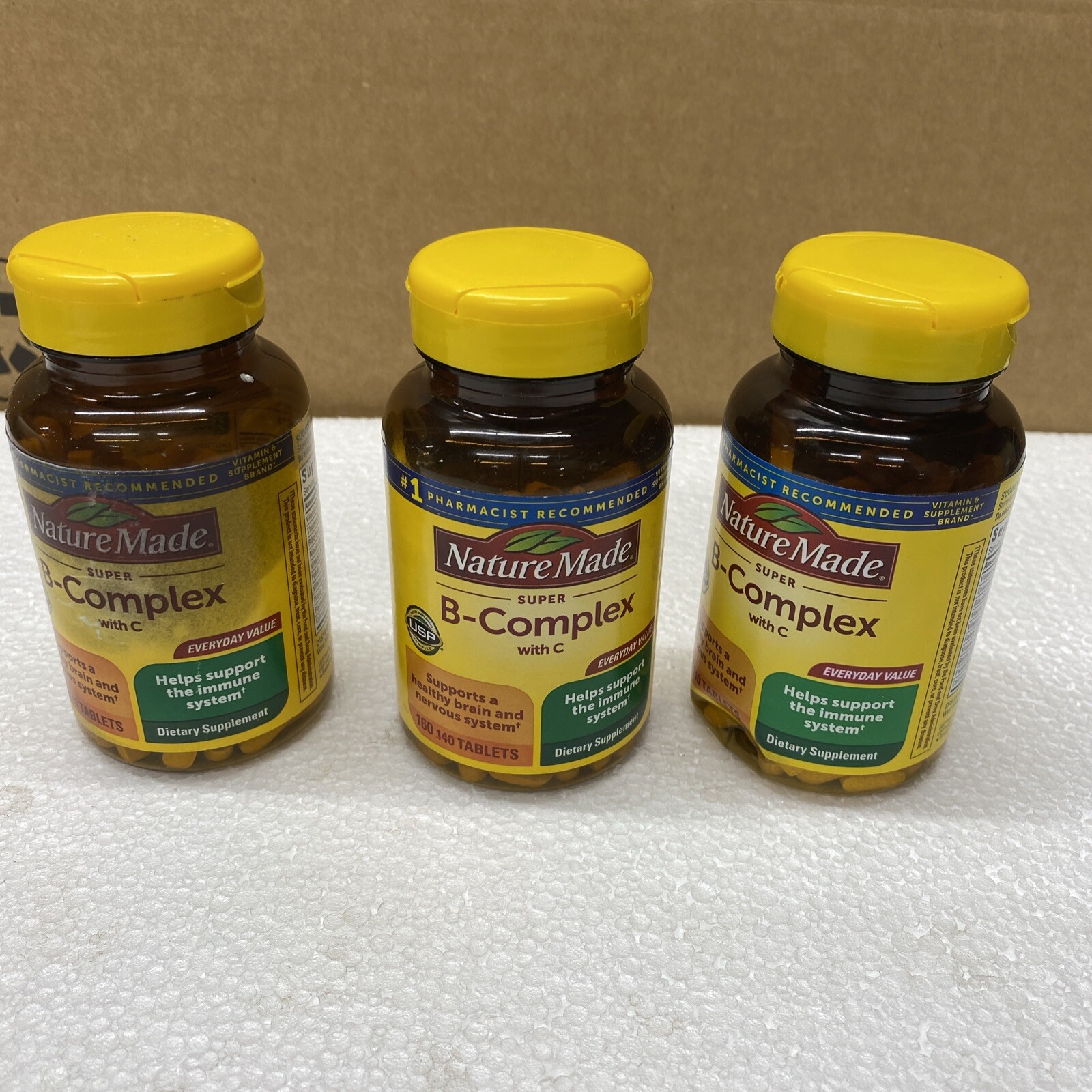 Nature Made B-Complex  with C 3 Bottles  480 Tablets  Total    SLC-38